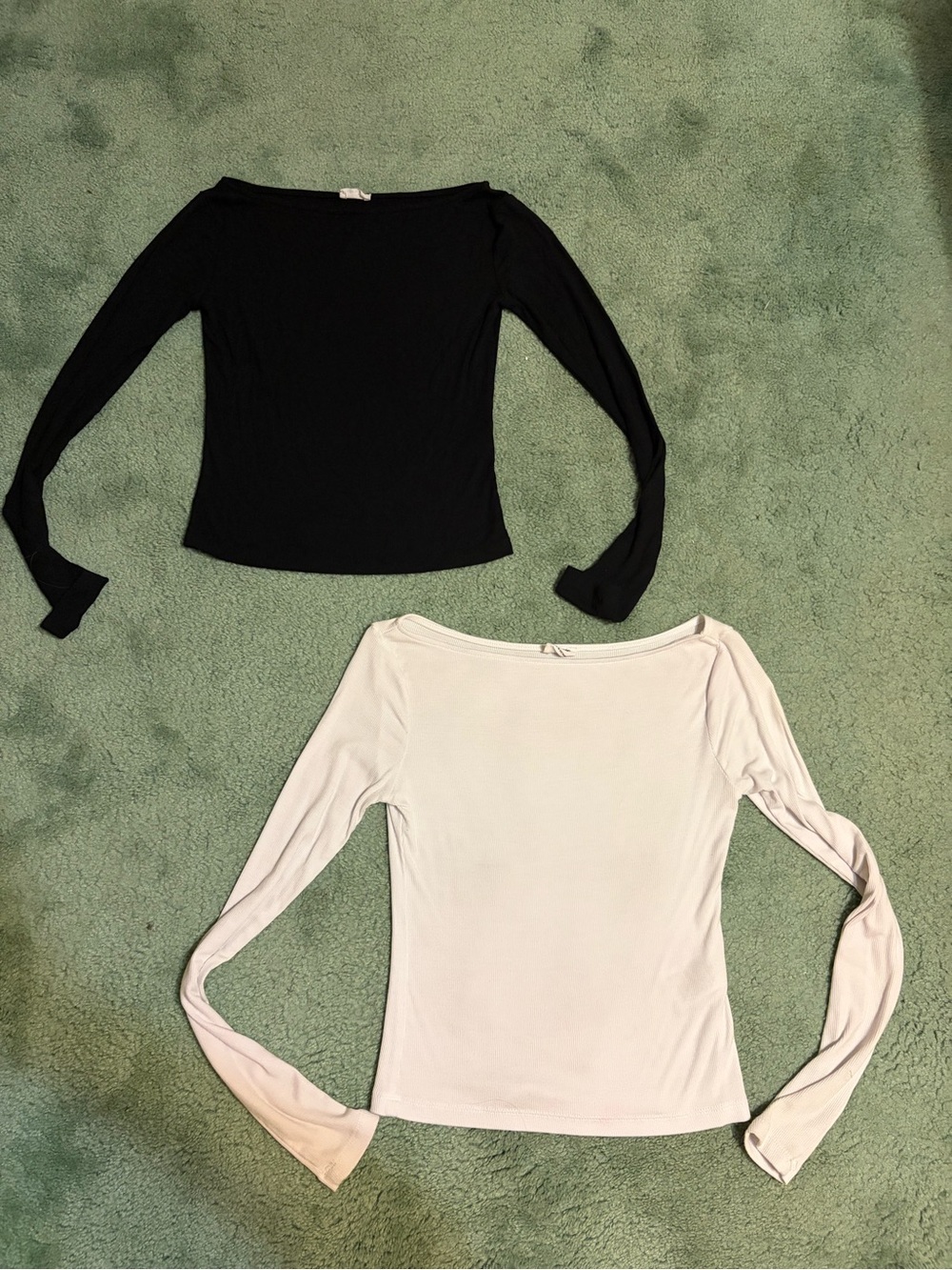 Cotton On Long Sleeve Boatneck Top Bundle - Black & White